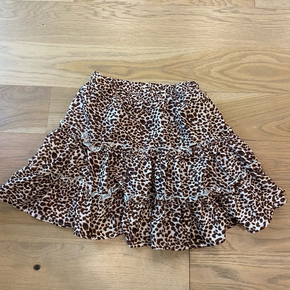 Super cute shein animal print skirt